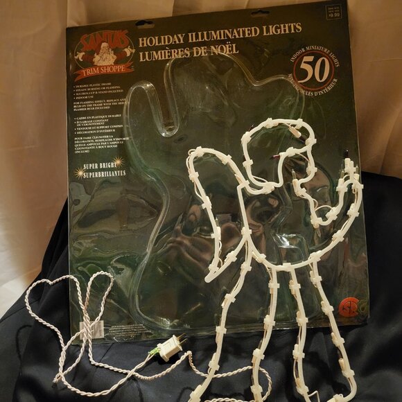 Vintage Christmas lights - Angel Sculpture Silhouette - Retro Christmas Decor - Picture 4 of 7